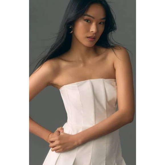 NWT Anthropologie Mare Mare Strapless A-Line Midi Dress-Large - Picture 4 of 5